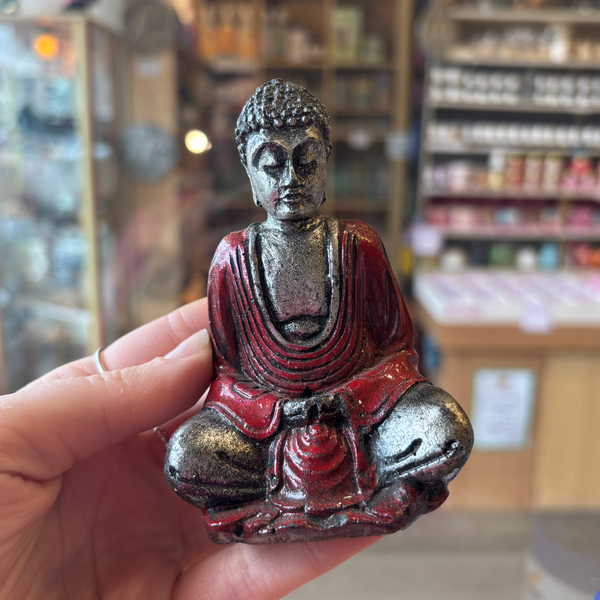 Silver Resin Mini Buddha