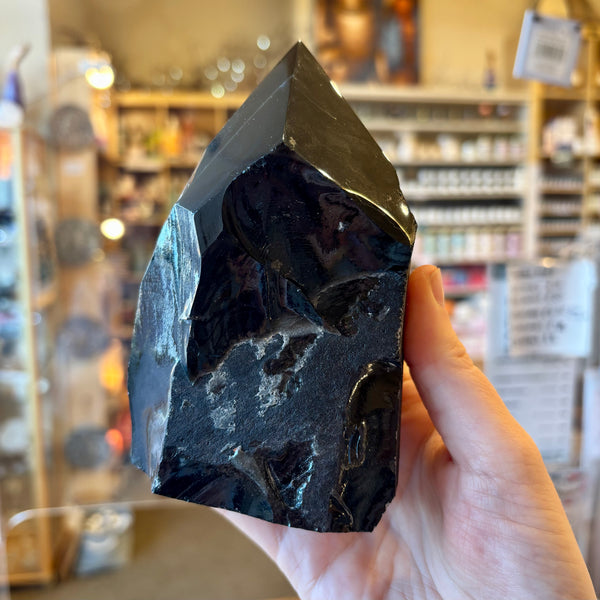 Black Obsidian Cut Base Point