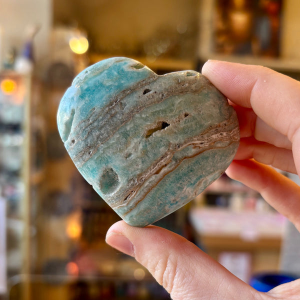 Caribbean Calcite Heart