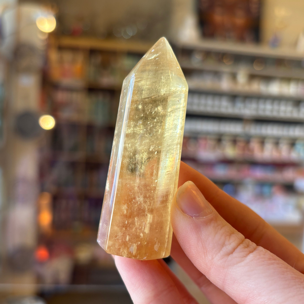 Honey Calcite Point