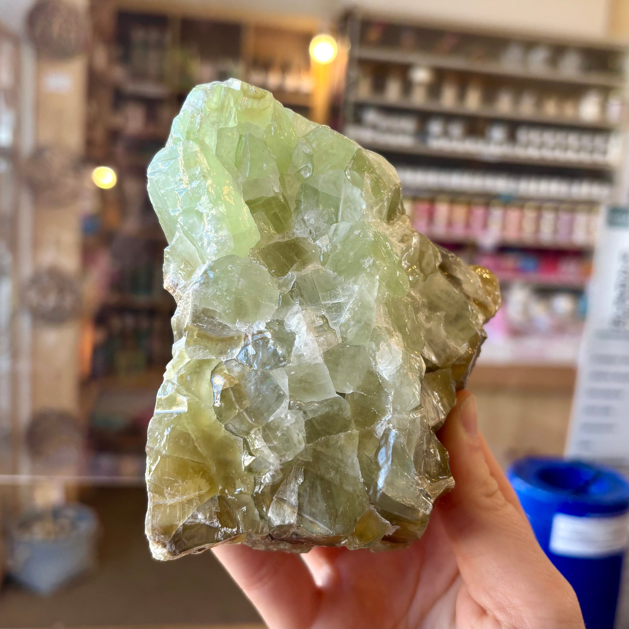 Green Calcite Rough – Crystal Cave and Serenity