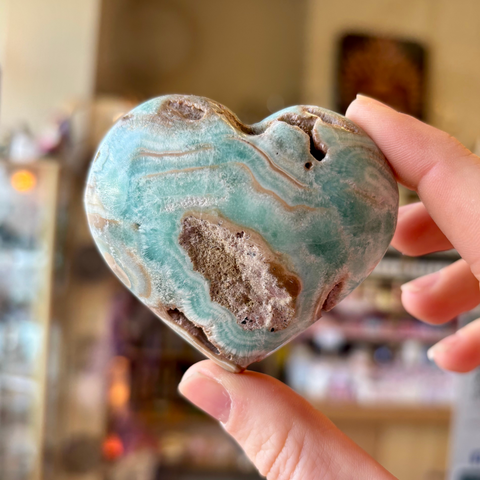 Caribbean Calcite Heart
