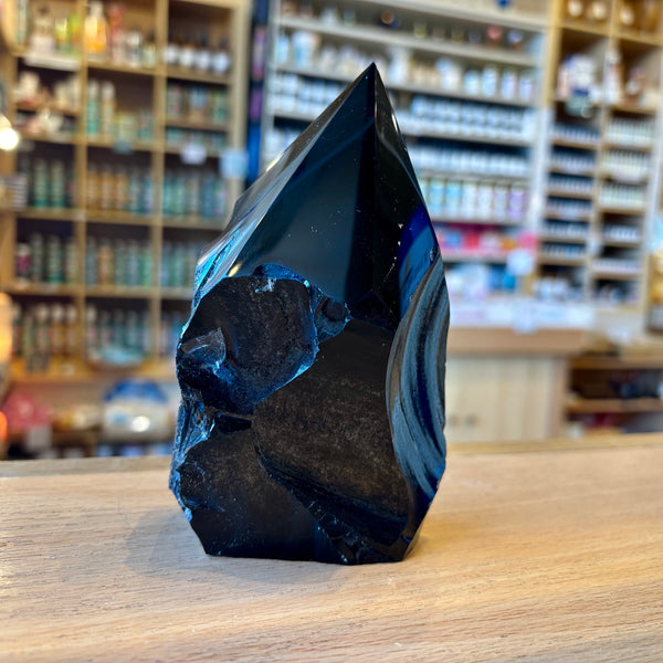 Black Obsidian Cut Base Point