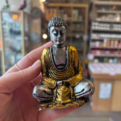 Silver Resin Mini Buddha