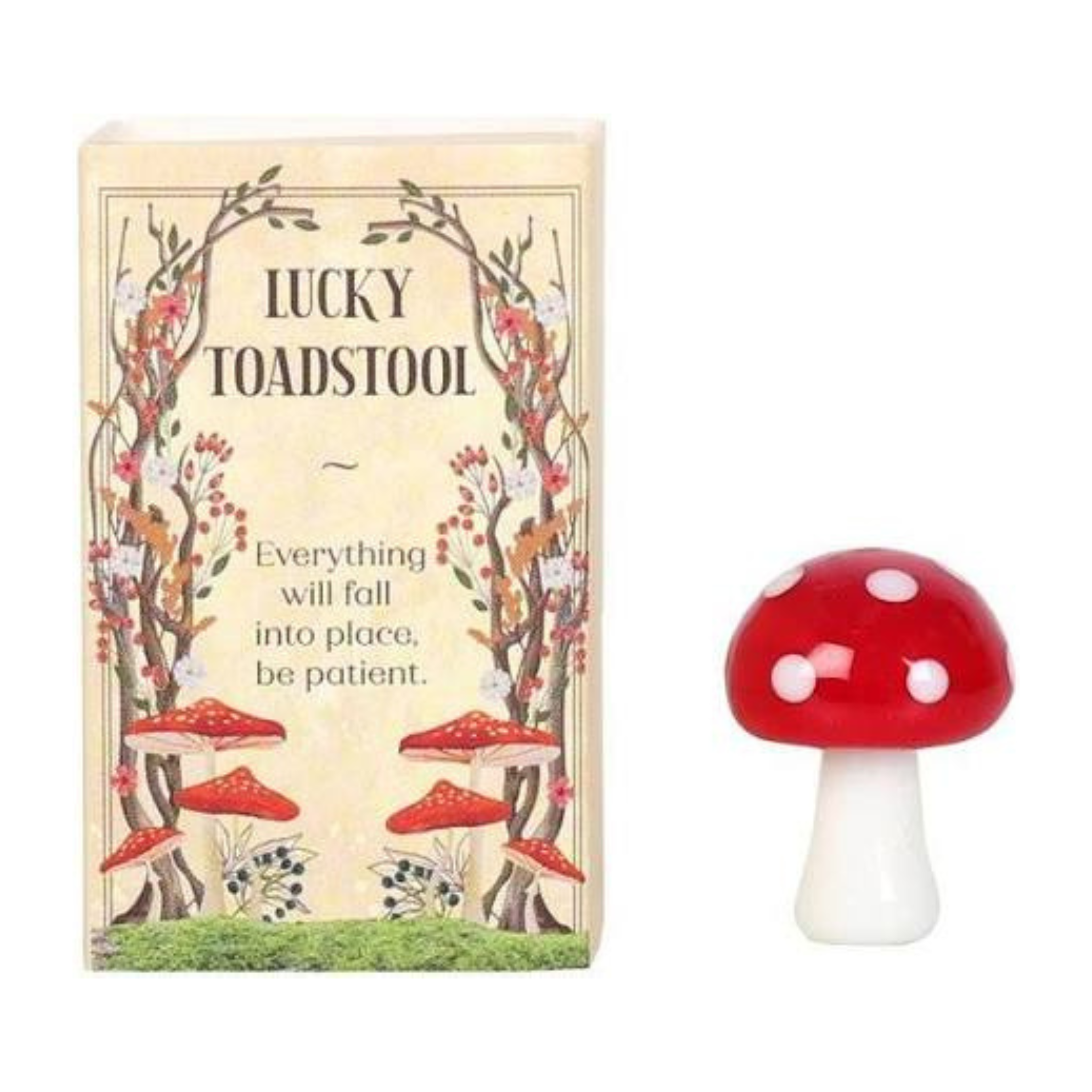 Lucky Toadstool Glass Ornament
