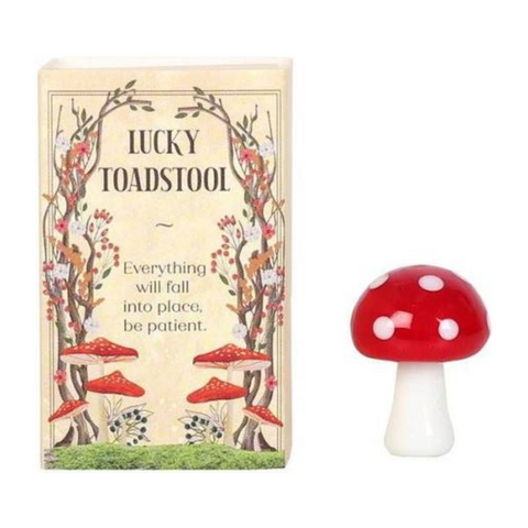 Lucky Toadstool Glass Ornament