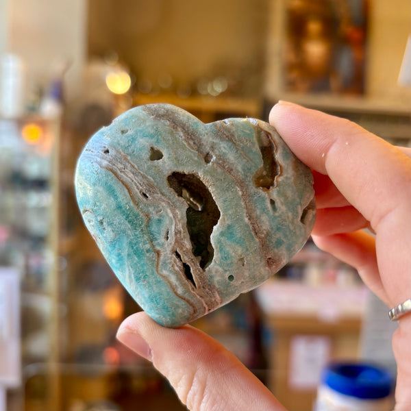Caribbean Calcite Heart