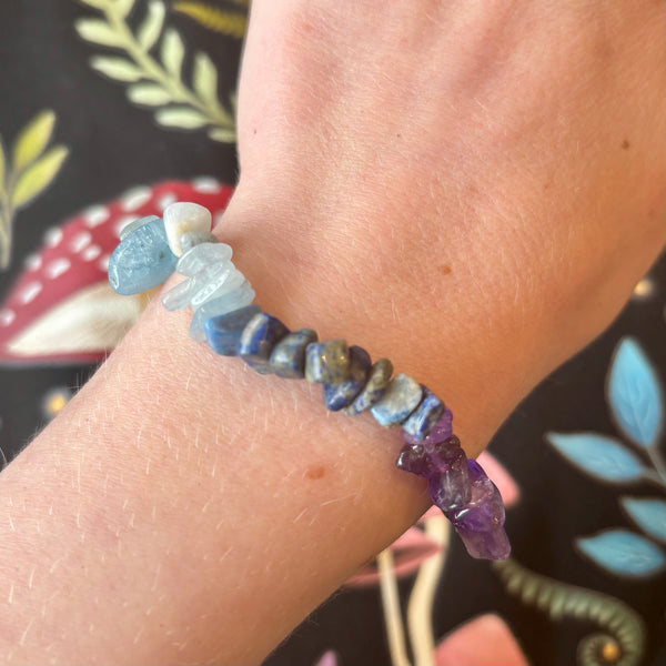 Chakra Crystal Chip Bracelet