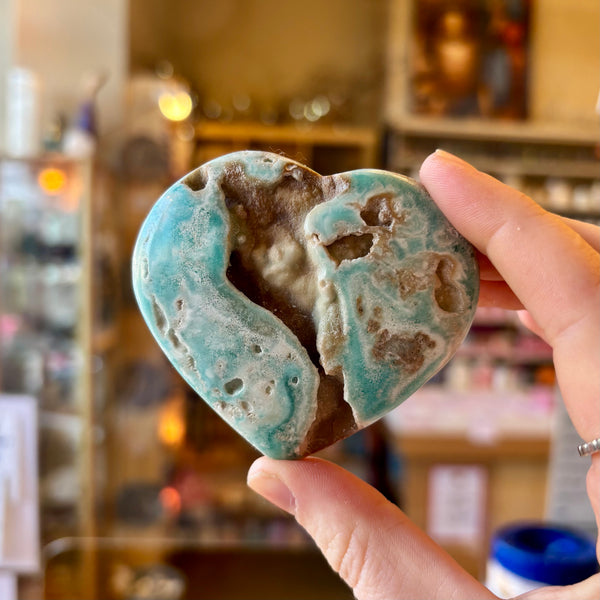 Caribbean Calcite Heart
