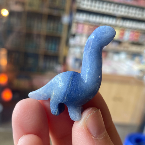 Blue Quartz Dinosaur Carving