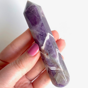 Chevron Amethyst Wand