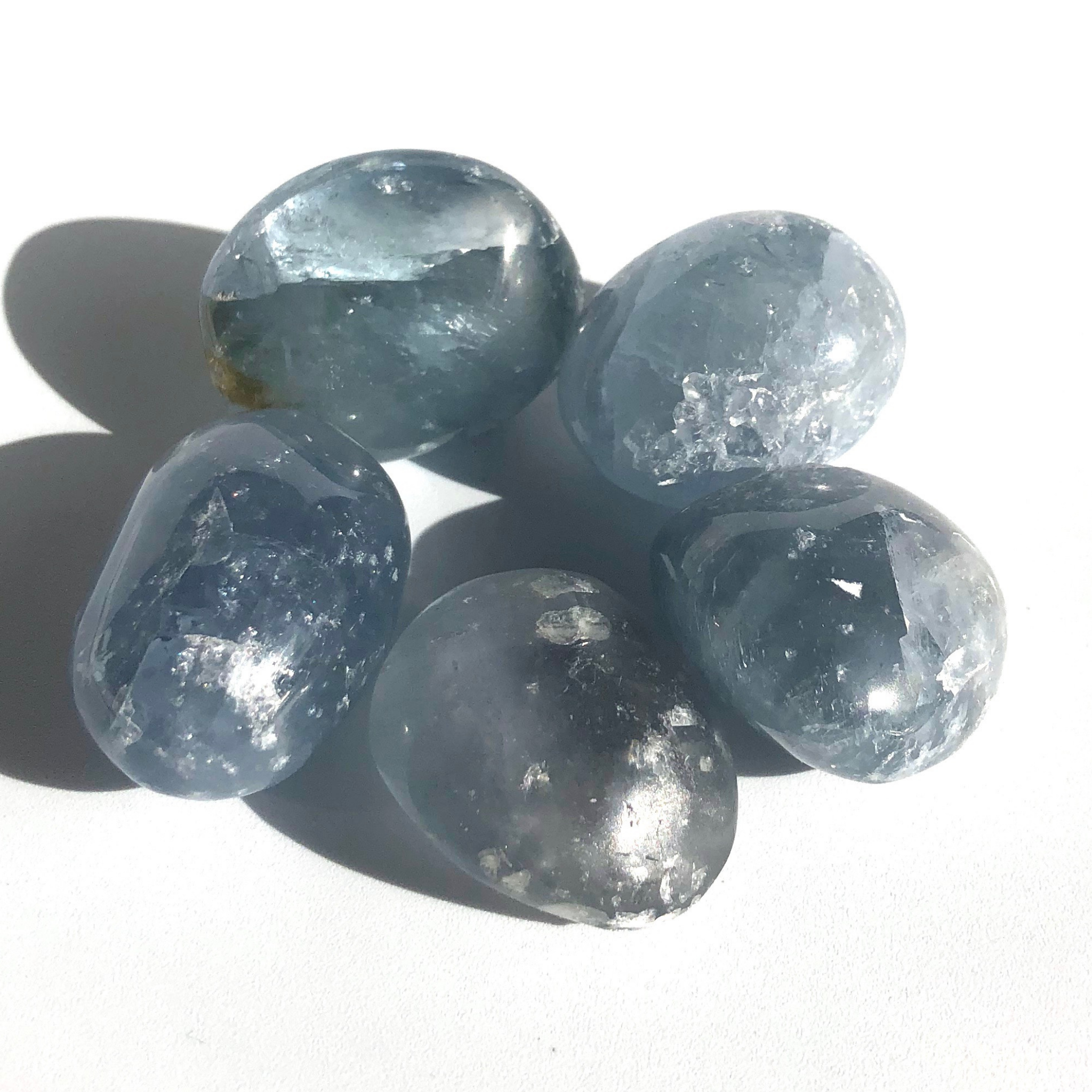 Blue Celestite Tumbled Stones