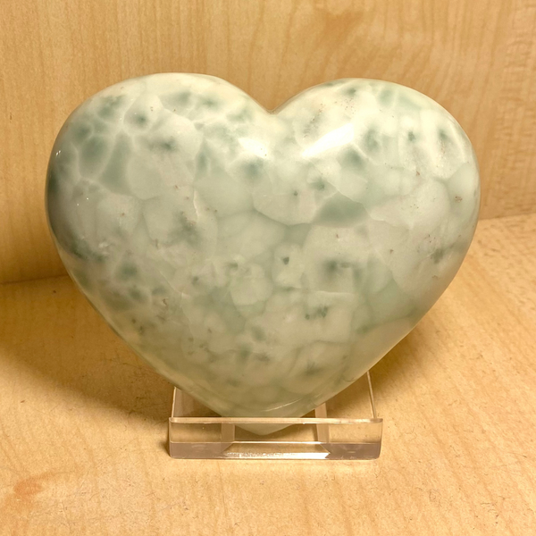Green Larimar Pectolite Heart